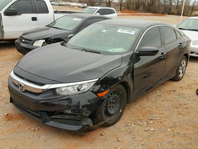 19XFC2F5XGE027191 - 2016 HONDA CIVIC LX BLACK photo 2