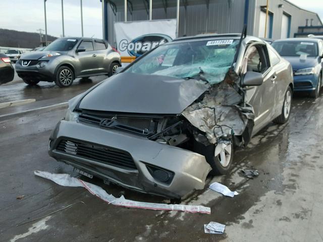 2HGFG12807H565175 - 2007 HONDA CIVIC EX GRAY photo 2