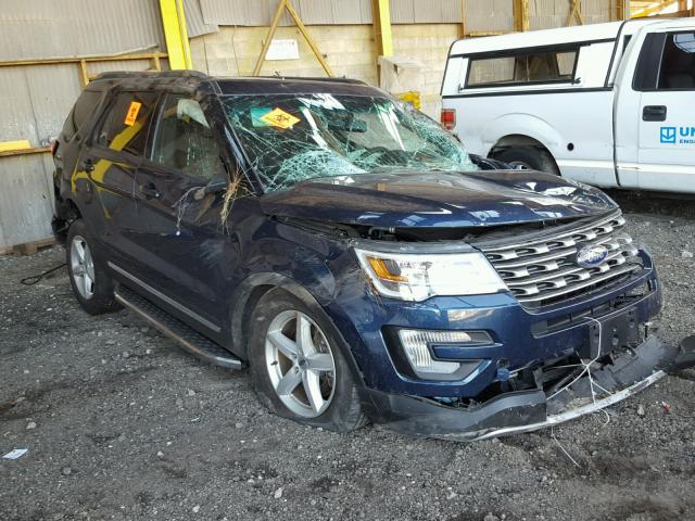 1FM5K8D83GGA83760 - 2016 FORD EXPLORER X BLUE photo 1