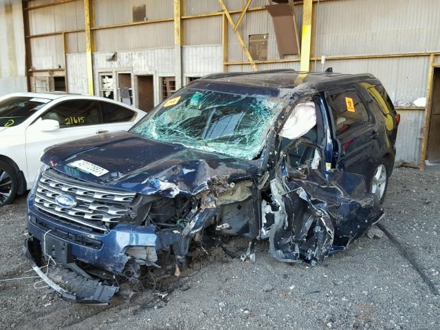 1FM5K8D83GGA83760 - 2016 FORD EXPLORER X BLUE photo 2