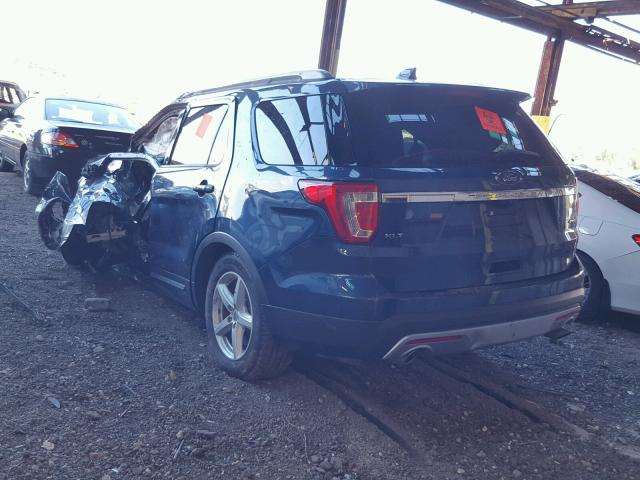 1FM5K8D83GGA83760 - 2016 FORD EXPLORER X BLUE photo 3