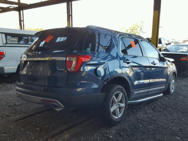 1FM5K8D83GGA83760 - 2016 FORD EXPLORER X BLUE photo 4