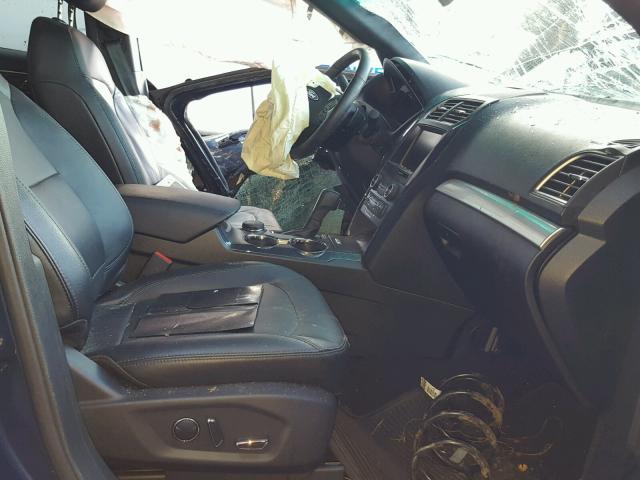 1FM5K8D83GGA83760 - 2016 FORD EXPLORER X BLUE photo 5