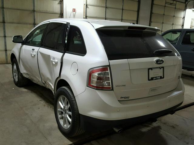 2FMDK4JC7ABB51912 - 2010 FORD EDGE SEL WHITE photo 3