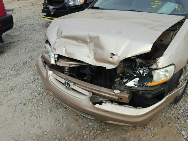 1HGCG22512A025887 - 2002 HONDA ACCORD EX GOLD photo 9