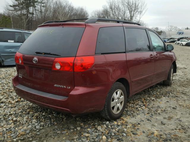 5TDKK4CC4AS317214 - 2010 TOYOTA SIENNA CE RED photo 4