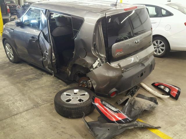 KNDJN2A26F7191568 - 2015 KIA SOUL GRAY photo 3