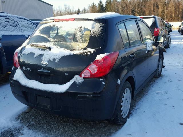 3N1BC13E97L453479 - 2007 NISSAN VERSA S BLACK photo 4