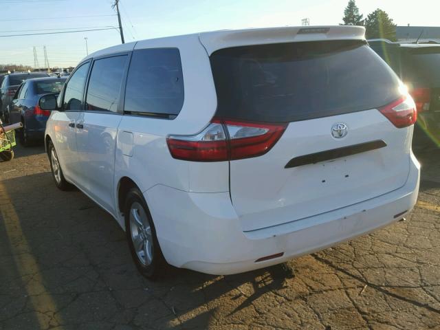 5TDZK3DC2FS533013 - 2015 TOYOTA SIENNA BAS WHITE photo 3