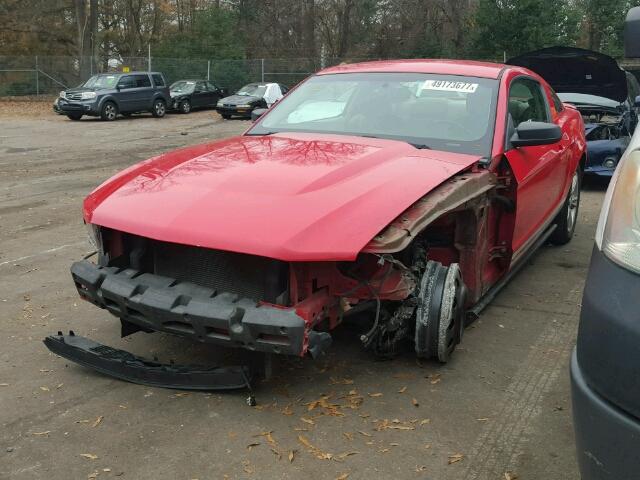 1ZVBP8AN0A5125773 - 2010 FORD MUSTANG RED photo 2