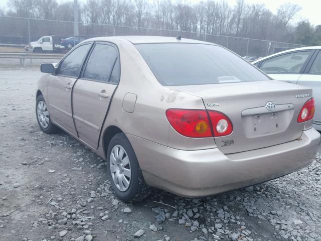 1NXBR32E04Z245688 - 2004 TOYOTA COROLLA CE GOLD photo 3