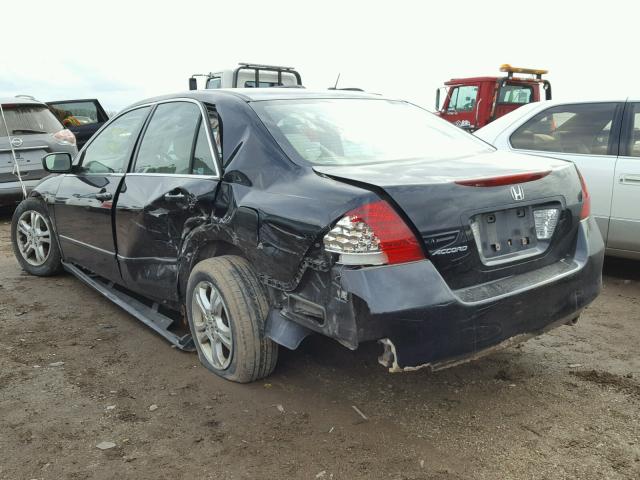 1HGCM56357A201415 - 2007 HONDA ACCORD SE BLACK photo 3