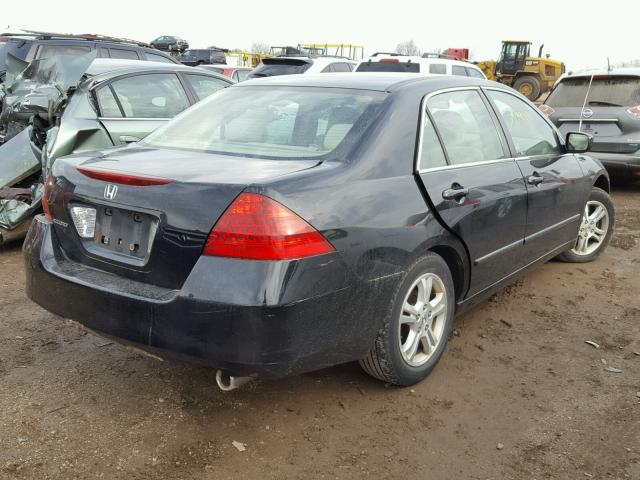 1HGCM56357A201415 - 2007 HONDA ACCORD SE BLACK photo 4