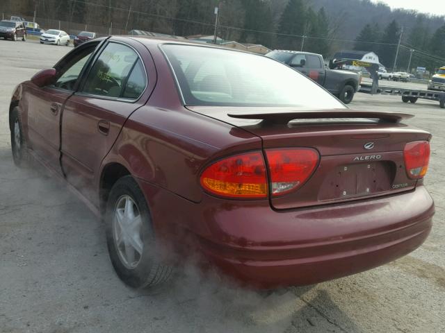 1G3NL52F53C108337 - 2003 OLDSMOBILE ALERO GL MAROON photo 3