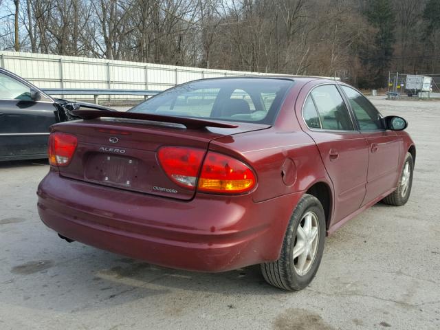 1G3NL52F53C108337 - 2003 OLDSMOBILE ALERO GL MAROON photo 4