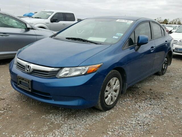 2HGFB2F5XCH535681 - 2012 HONDA CIVIC LX BLUE photo 2