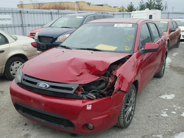 1FAHP3GN8BW170789 - 2011 FORD FOCUS SES RED photo 2