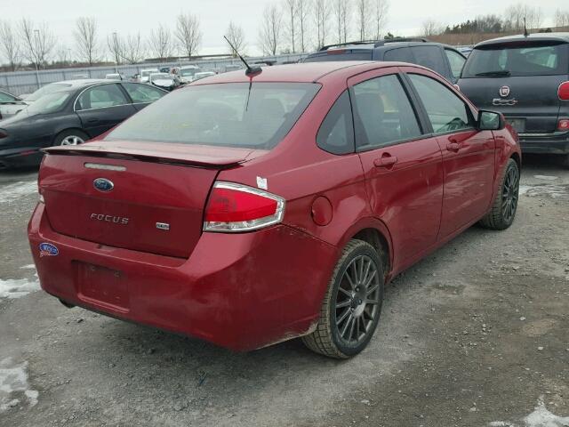 1FAHP3GN8BW170789 - 2011 FORD FOCUS SES RED photo 4