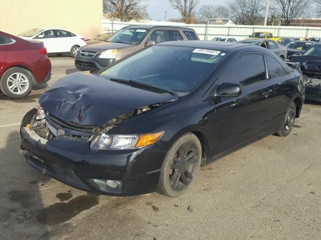 2HGFG21537H704714 - 2007 HONDA CIVIC SI BLACK photo 2