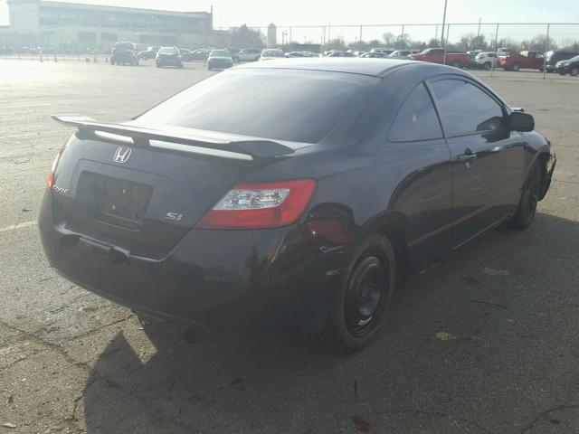 2HGFG21537H704714 - 2007 HONDA CIVIC SI BLACK photo 4