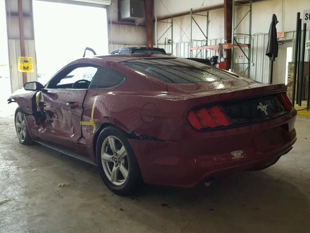 1FA6P8AM9F5335636 - 2015 FORD MUSTANG RED photo 3