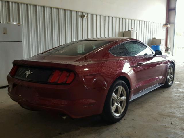 1FA6P8AM9F5335636 - 2015 FORD MUSTANG RED photo 4