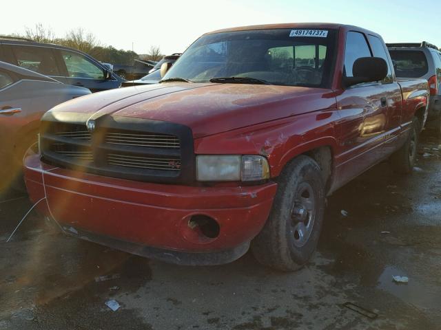 3B7HC13YXXG167926 - 1999 DODGE RAM 1500 RED photo 2