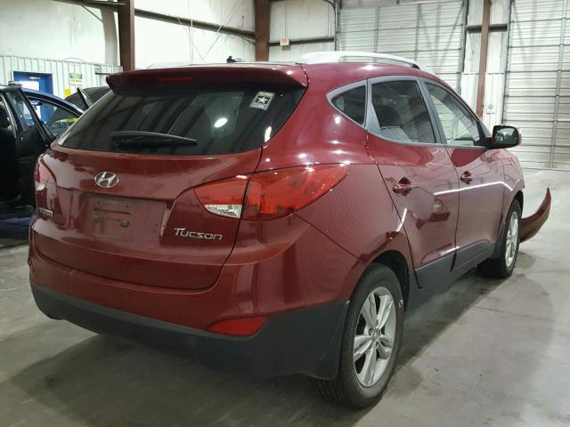 KM8JU3AC1CU424928 - 2012 HYUNDAI TUCSON GLS RED photo 4