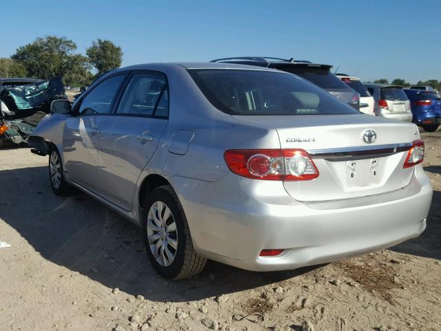 2T1BU4EE1CC787205 - 2012 TOYOTA COROLLA BA SILVER photo 3