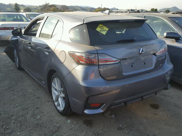 JTHKD5BH8H2292363 - 2017 LEXUS CT 200 GRAY photo 3