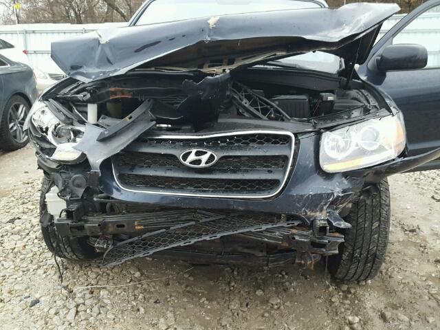 5NMSG73E09H298115 - 2009 HYUNDAI SANTA FE G BLUE photo 7