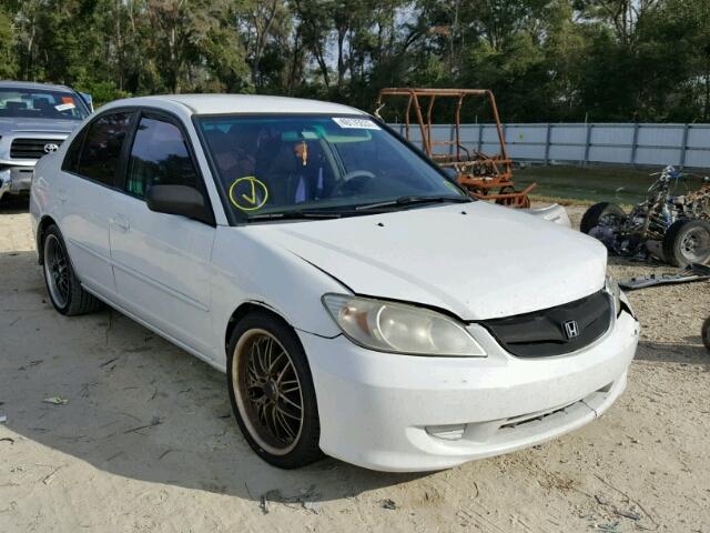 2HGES16534H569534 - 2004 HONDA CIVIC LX WHITE photo 1