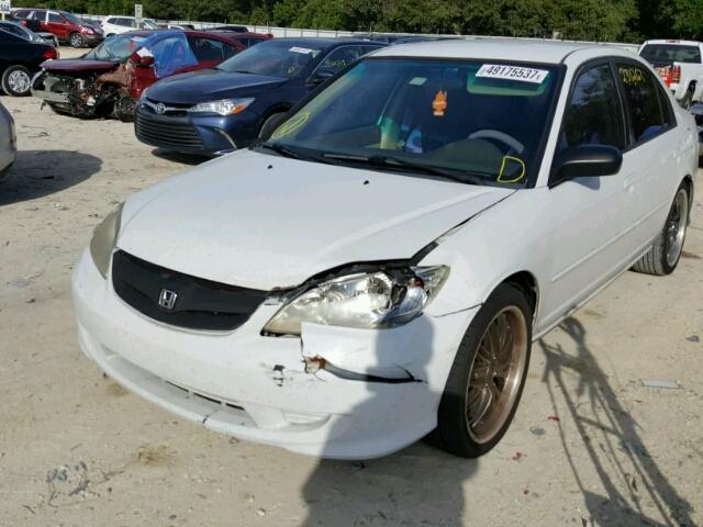 2HGES16534H569534 - 2004 HONDA CIVIC LX WHITE photo 2