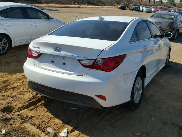 5NPEB4AC6EH826748 - 2014 HYUNDAI SONATA GLS WHITE photo 4