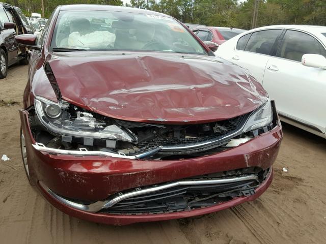 1C3CCCAB4FN588913 - 2015 CHRYSLER 200 LIMITE RED photo 9