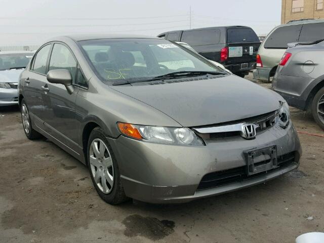 1HGFA165X8L033762 - 2008 HONDA CIVIC LX GRAY photo 1