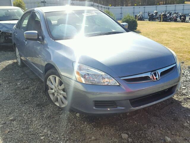 1HGCM66437A048404 - 2007 HONDA ACCORD SE BLUE photo 1