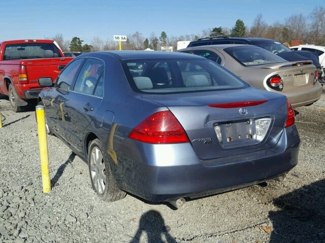 1HGCM66437A048404 - 2007 HONDA ACCORD SE BLUE photo 3