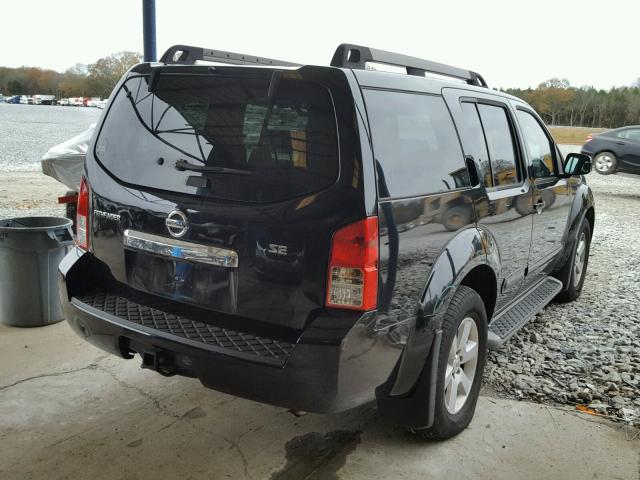 5N1AR18U49C614936 - 2009 NISSAN PATHFINDER BLACK photo 4