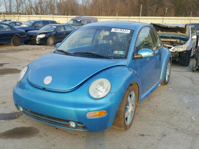 3VWGK31C64M420686 - 2004 VOLKSWAGEN NEW BEETLE BLUE photo 2