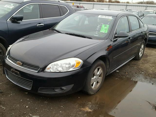 2G1WB5EK7A1186386 - 2010 CHEVROLET IMPALA LT BLACK photo 2