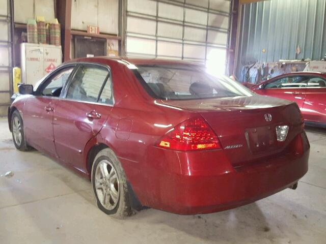 1HGCM56357A008231 - 2007 HONDA ACCORD SE RED photo 3