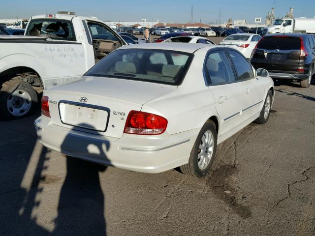 KMHWF35H54A016831 - 2004 HYUNDAI SONATA GLS WHITE photo 4