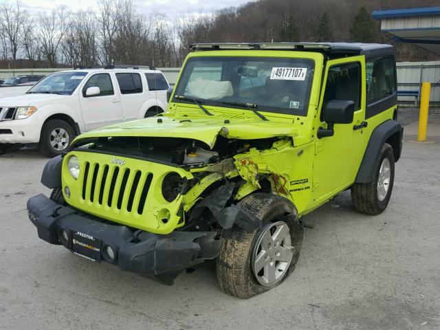 1C4AJWAG2HL548236 - 2017 JEEP WRANGLER S GREEN photo 2