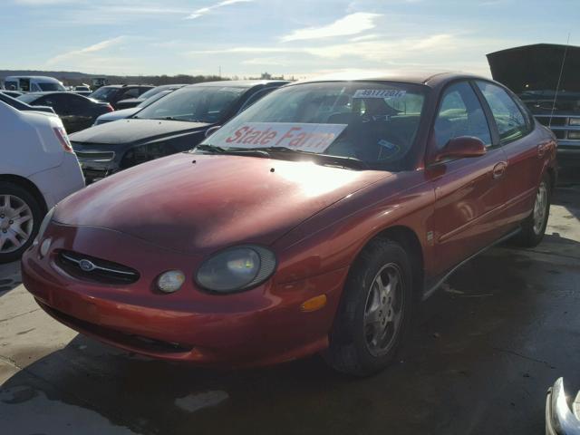 1FAFP53S9XG322823 - 1999 FORD TAURUS SE RED photo 2