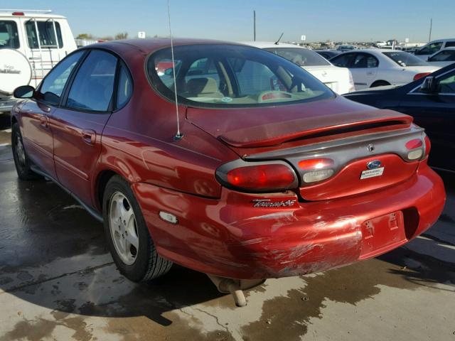 1FAFP53S9XG322823 - 1999 FORD TAURUS SE RED photo 3