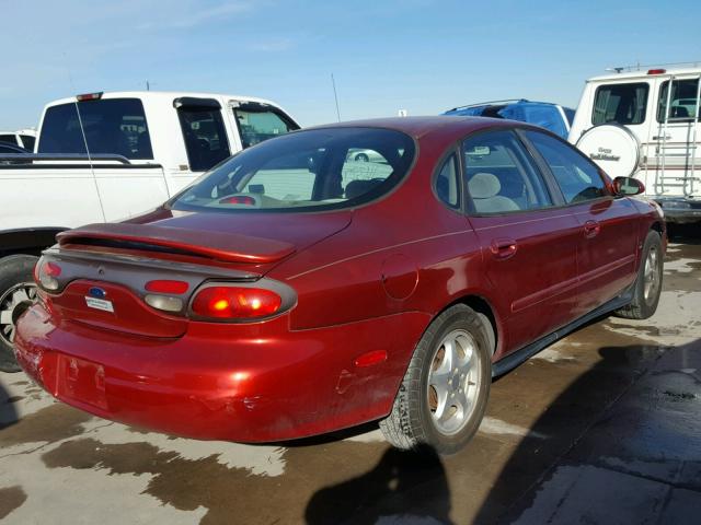 1FAFP53S9XG322823 - 1999 FORD TAURUS SE RED photo 4