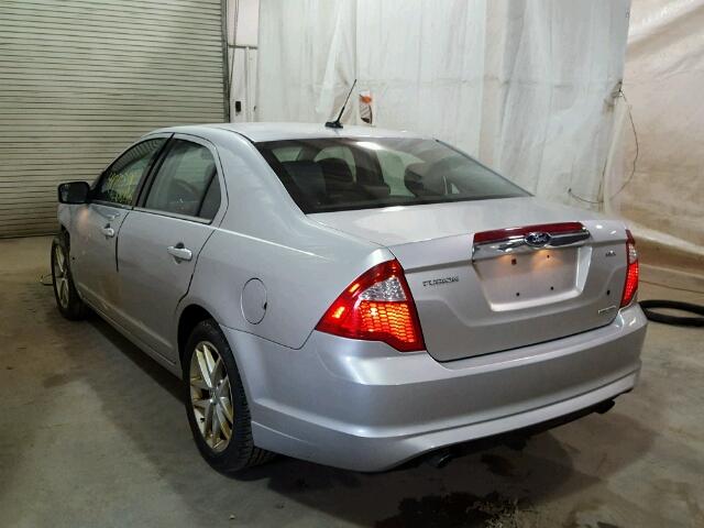 3FAHP0JG7CR132306 - 2012 FORD FUSION SEL SILVER photo 3