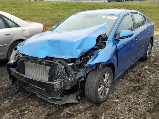 KMHD84LF6HU224567 - 2017 HYUNDAI ELANTRA SE BLUE photo 2