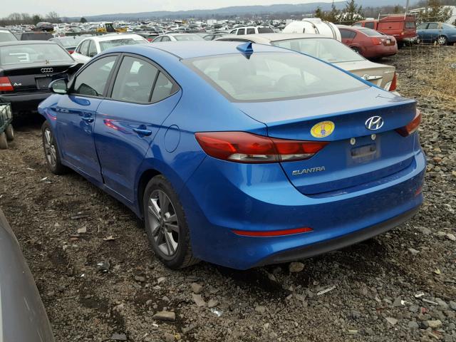 KMHD84LF6HU224567 - 2017 HYUNDAI ELANTRA SE BLUE photo 3